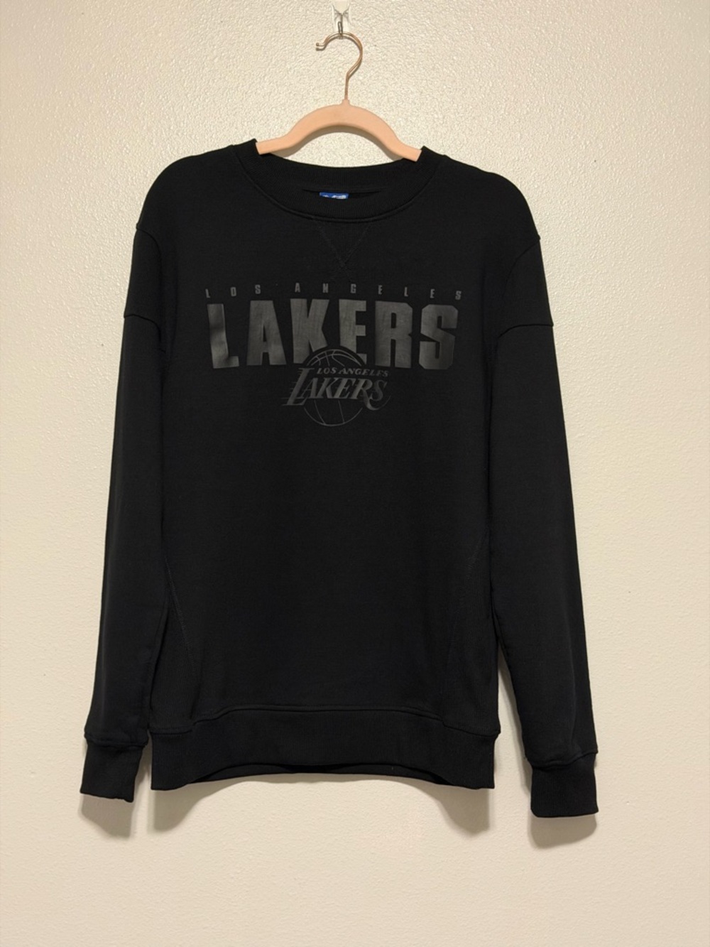 NBA Black Los Angeles Lakers Tonal Crewneck Sweatshirt